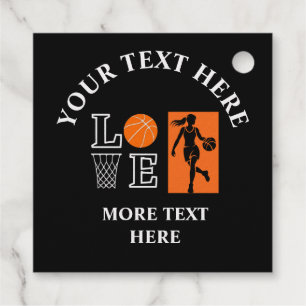 Basketball Birthday Gift, Basketball Girl Player Favour Tags