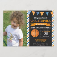 Basketball Birthday Invitation 1st Birthday Party