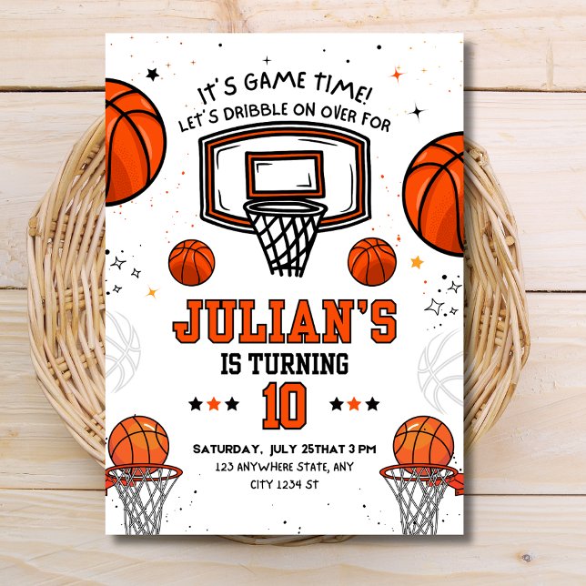 Basketball Birthday Invitation, Game Time Sports  Invitation (Creator Uploaded)