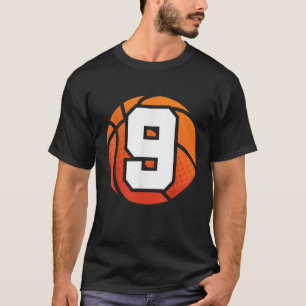 Basketball Birthday Number 9 for Nine Year Old T-Shirt