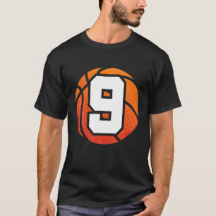 Basketball Birthday Number 9 For Nine Year Old T-Shirt