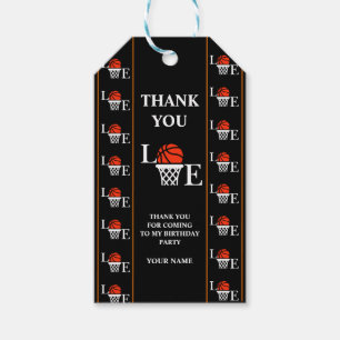 Basketball Birthday Party, Basketball Player  Gift Tags