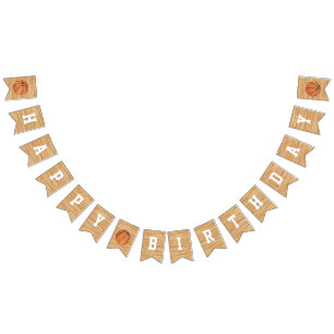 Basketball Birthday Party Bunting Flags