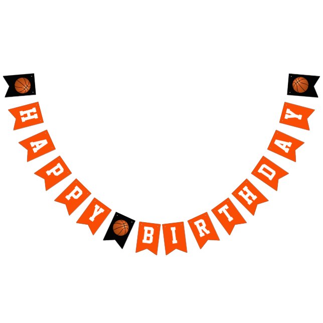 Basketball Birthday Party  Bunting Flags (All)