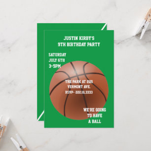 Basketball Birthday Party Invitation