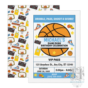 Basketball Birthday Party Invitation