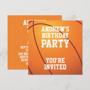Basketball Birthday Party Invitation