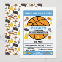 Basketball Birthday Party Invitation