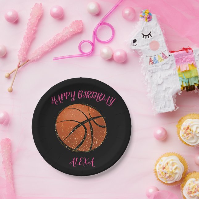 Basketball Birthday Party Plates for girls (Party)