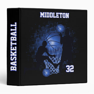 Basketball - Black and Dark Blue Binder