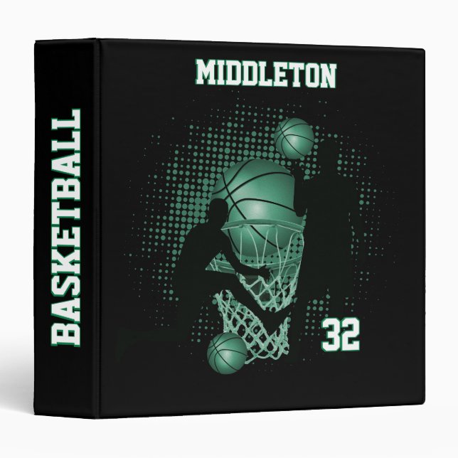 Basketball - Black and Green Binder (Front/Spine)