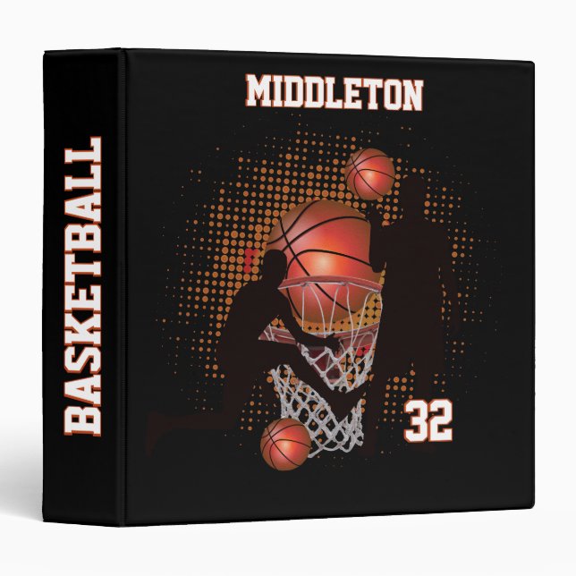 Basketball - Black and Orange Brown Binder (Front/Spine)
