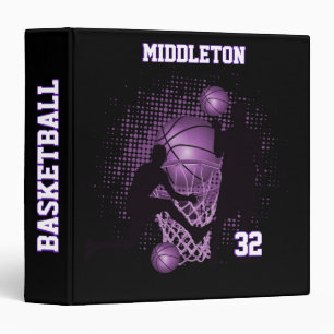Basketball - Black and Purple Binder