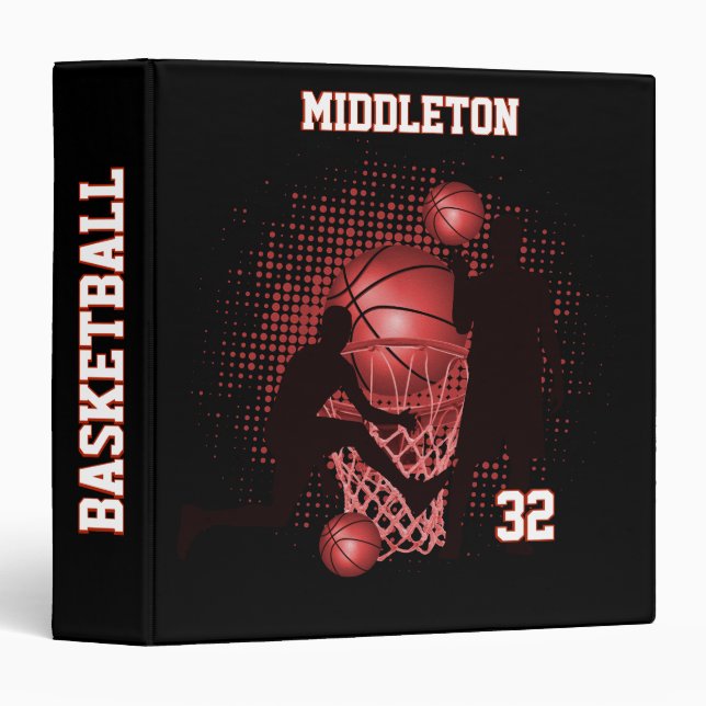 Basketball - Black and Red Binder (Front/Spine)