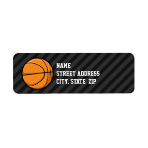 Basketball; Black & Dark Grey Stripes