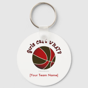 Basketball - Black/Red Keychain