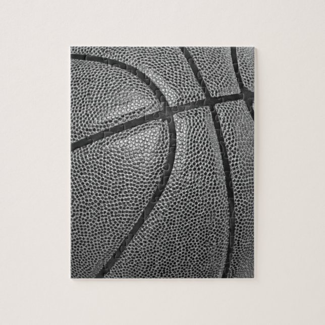 Basketball Black & White Jigsaw Puzzle (Vertical)