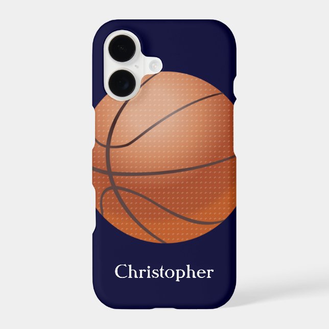 Basketball, Blue, Personalized Name (Back)
