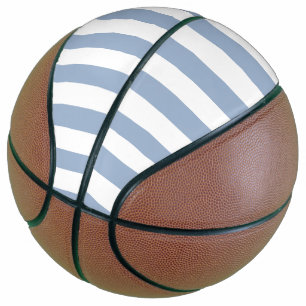 Basketball Blue & White Stripe