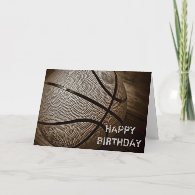 Basketball Bonne carte d'anniversaire (Devant)