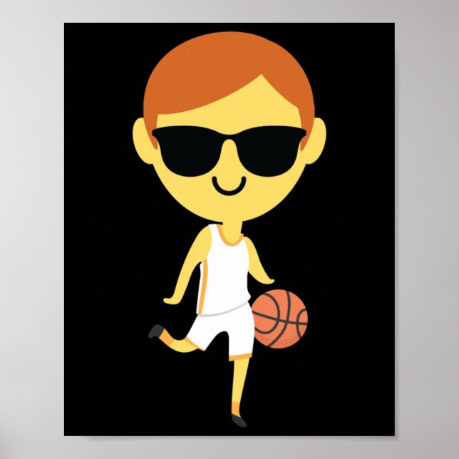 Basketball Boy Emoji 1  Poster (Front)