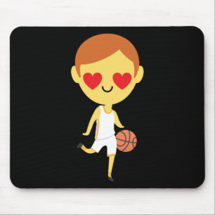 Basketball Boy Emoji  Mouse Pad