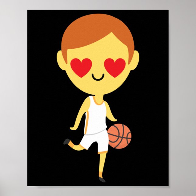 Basketball Boy Emoji  Poster (Front)