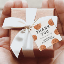 Basketball Boy's Modern Birthday Thank You
