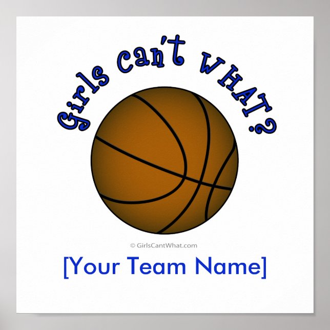 Basketball - Brown/Blue Poster (Front)