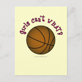 Basketball - Brown/Pink Postcard