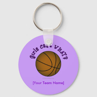 Basketball - Brown/Purple Keychain