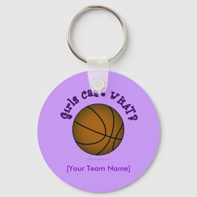 Basketball - Brown/Purple Keychain (Front)