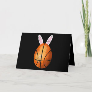 Basketball Bunny Rabbit Eggs Easter Day 2021 Card