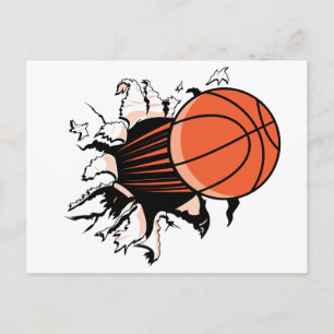 Basketball Burst Postcard