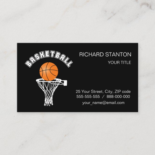 Basketball Business Card (Front)