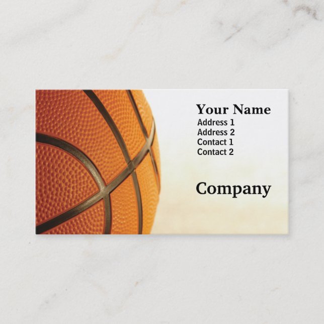 Basketball Business Card (Front)