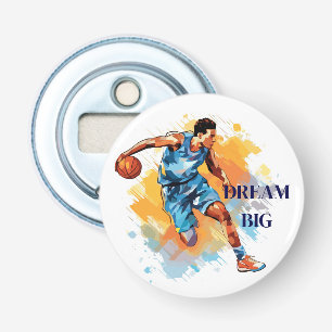 Basketball Button Bottle Opener
