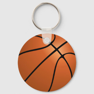 Basketball Button Keychain