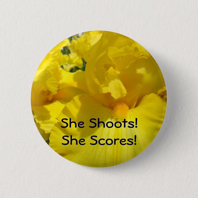 Basketball buttons She Shoots! She Scores! buttons (Front)