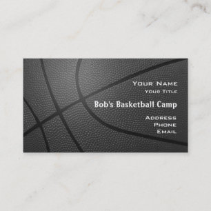 Basketball camp coach_textured look_hoop net2 business card