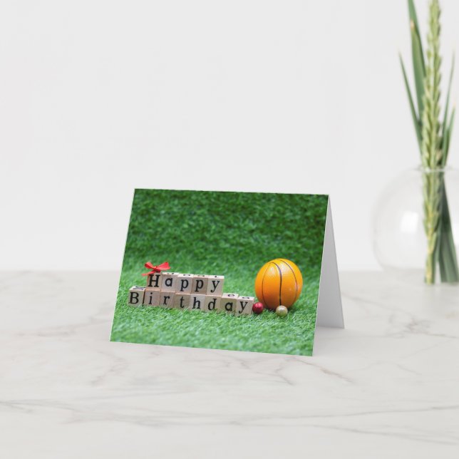 Basketball carte d'anniversaire avec Ball for Play (Devant)