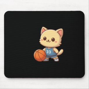 Basketball Cat Ba Mouse Pad