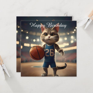 Basketball Cat,  Card