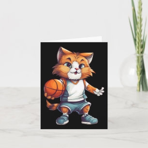 Basketball Cat Card