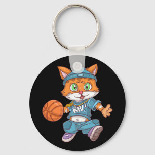 Basketball Cat Keychain