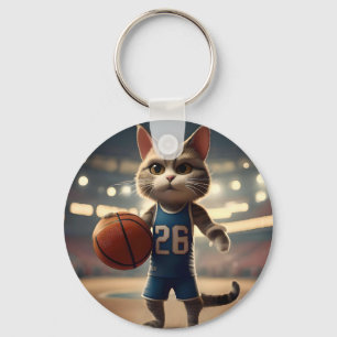 Basketball Cat, Keychain