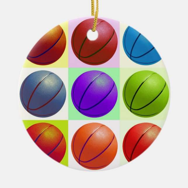 Basketball Ceramic Ornament (Front)
