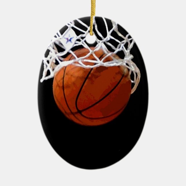 Basketball Ceramic Ornament (Front)