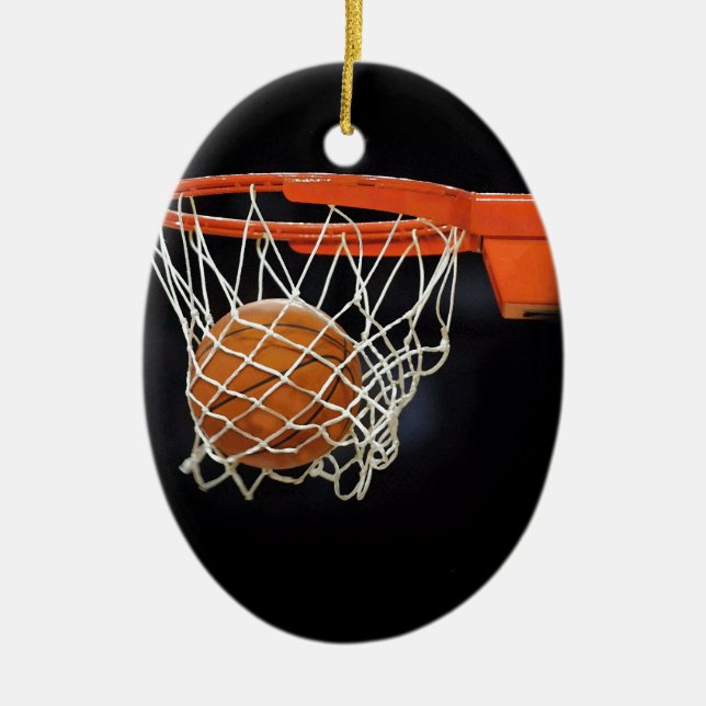 Basketball Ceramic Ornament (Front)