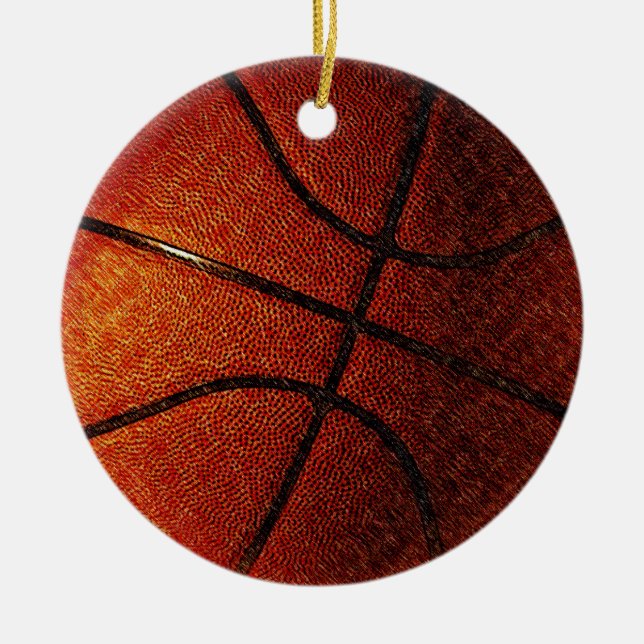 Basketball Ceramic Ornament (Front)